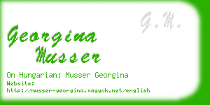 georgina musser business card